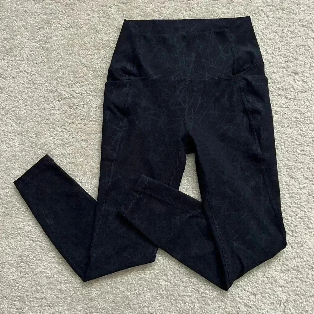 Spyder Active Performance High Rise Tight Fit Leggings Black Women’s Size Small